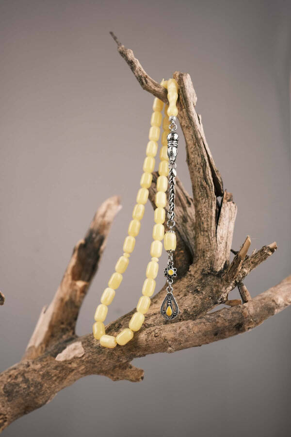 7*11 Mm Beirut Dropped Amber Tasbih - 7