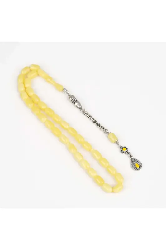 7*11 Mm Beirut Dropped Amber Tasbih - 4