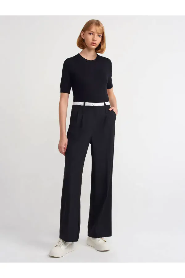 71210 Dad Fit Classic Trousers - Black - 5