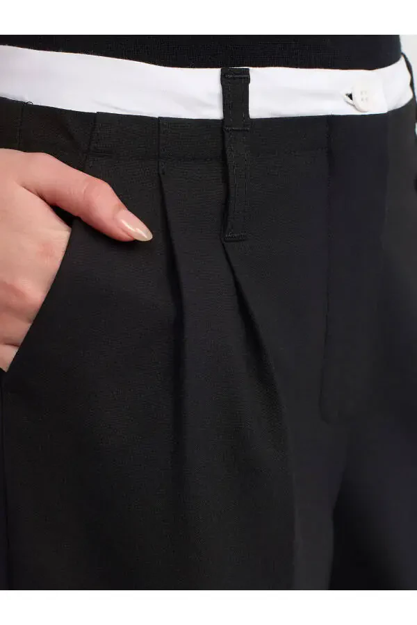 71210 Dad Fit Classic Trousers - Black - 4