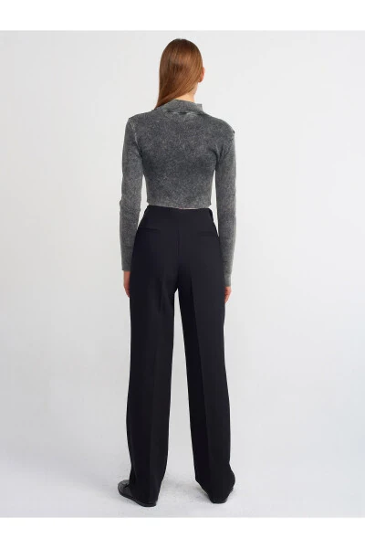 71231 Jiyda tafsilotli shim - Qora - 10