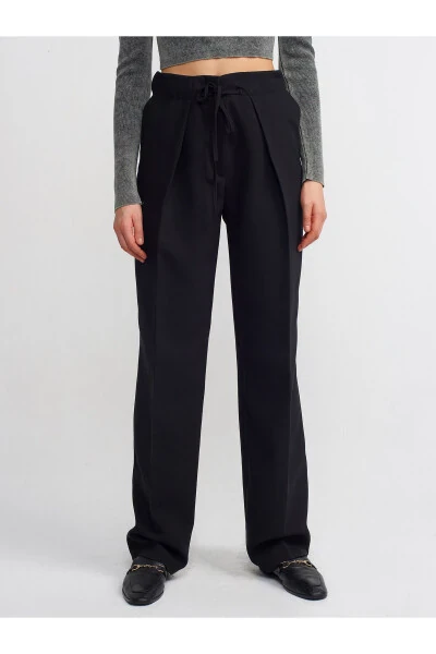 71231 Jiyda tafsilotli shim - Qora - 7