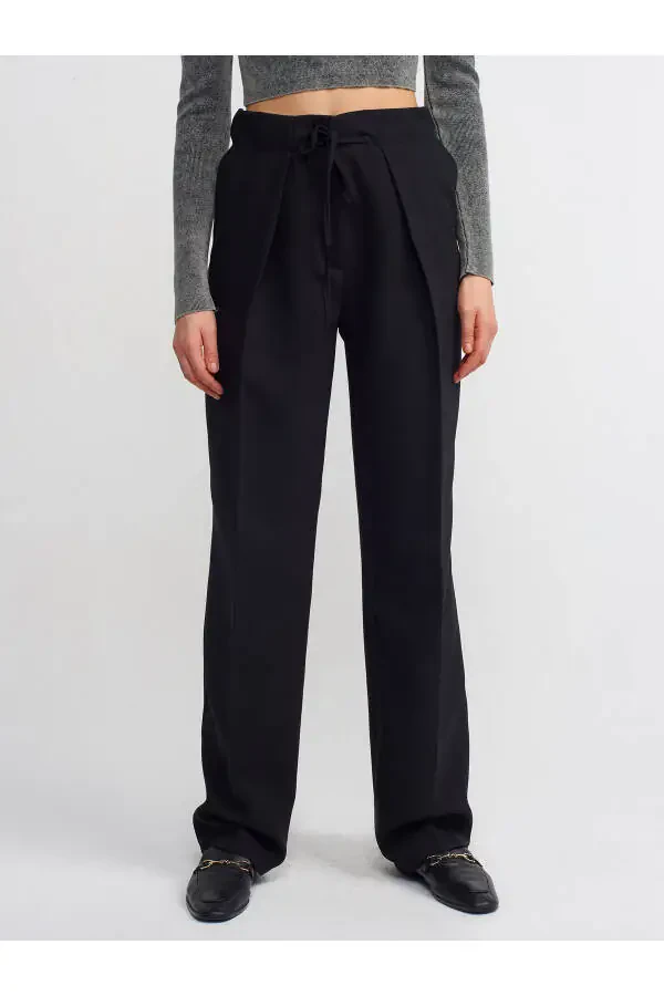 71231 Jiyda tafsilotli shim - Qora - 7