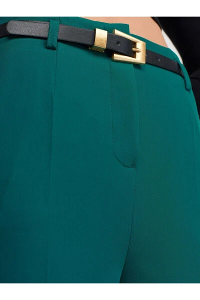 71233 Высокие брюки с поясом - Зеленый - 16