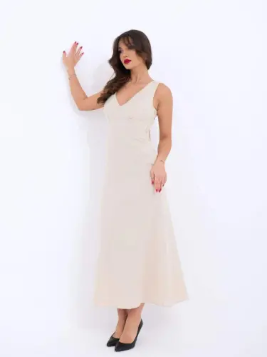 7124 DRESS-BEIGE - 3