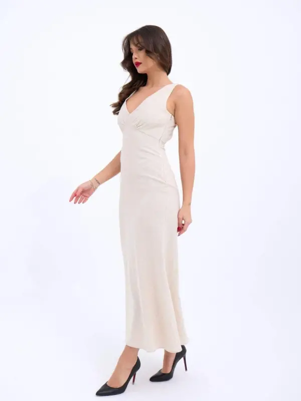 7124 DRESS-BEIGE - 5