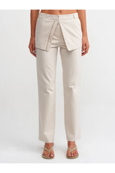 71243 Zippered Pants Skirt - Beige - 7