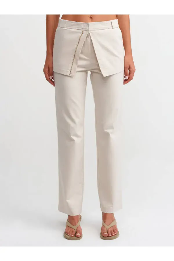 71243 Zippered Pants Skirt - Beige - 7