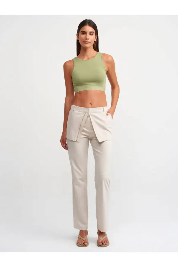 71243 Zippered Pants Skirt - Beige - 1