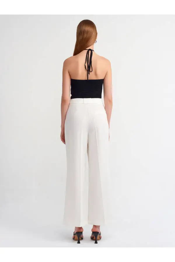 71276 Smart Trousers with Pleats - White - 18