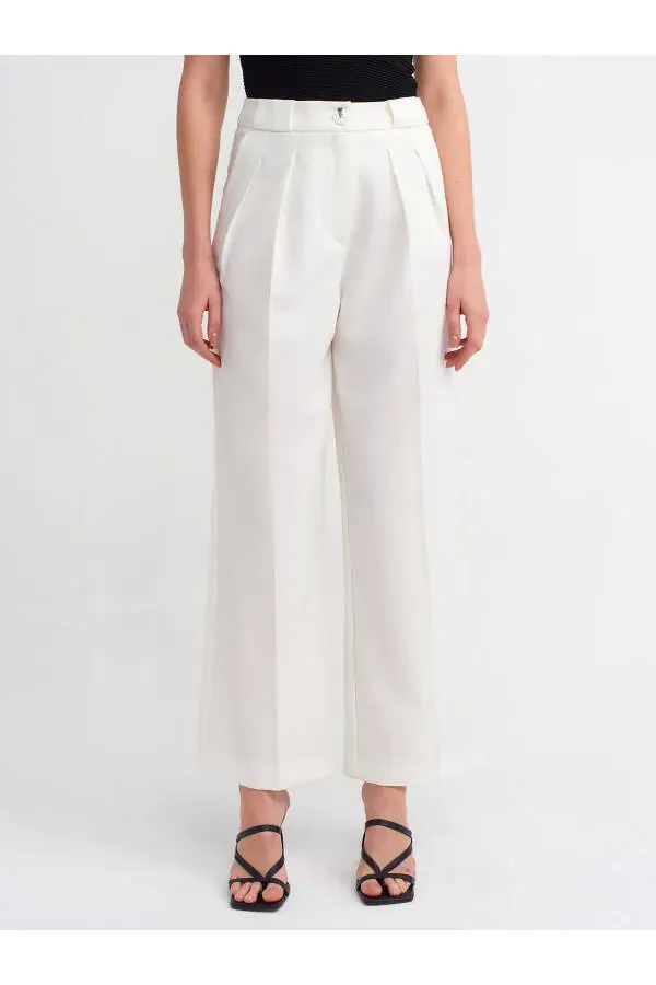 71276 Smart Trousers with Pleats - White - 19