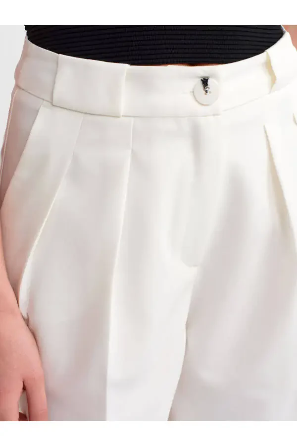 71276 Smart Trousers with Pleats - White - 12