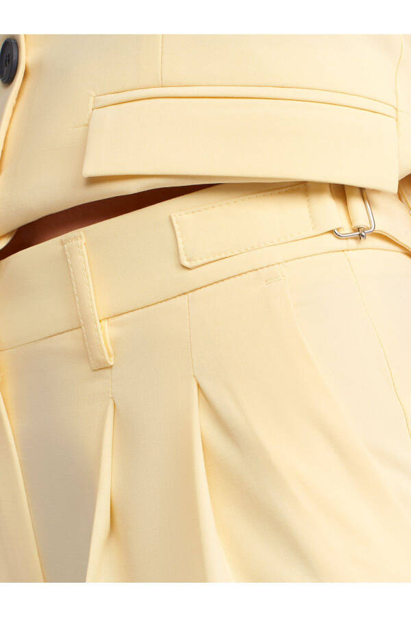 71283 Adjustable Waist Stylish Pants - Yellow - 12