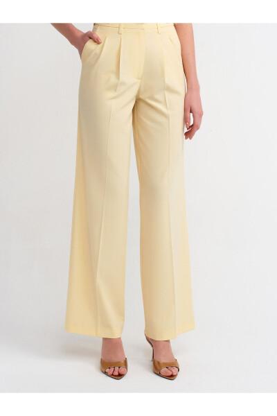 71283 Adjustable Waist Stylish Pants - Yellow - 7