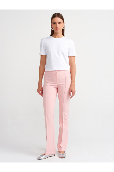 71295 High Waist Wide Leg Pants - Powder - 9