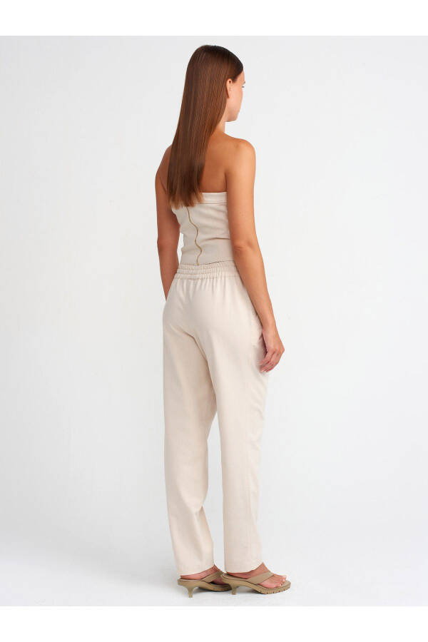 71301 Drawstring Jogger Pants - Beige - 10