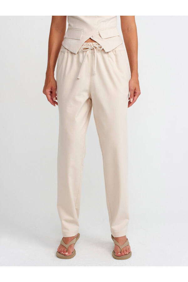 71301 Drawstring Jogger Pants - Beige - 11