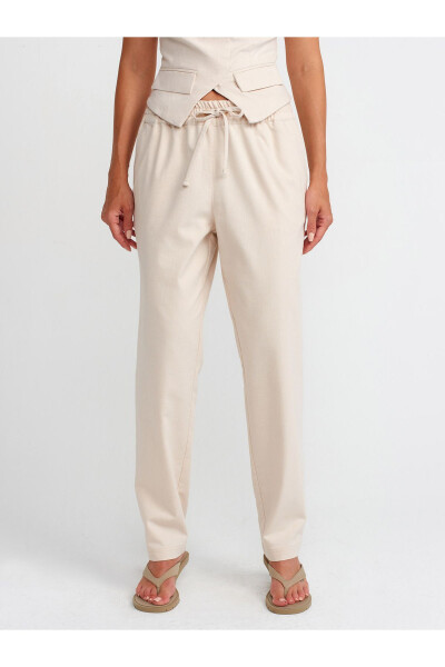71301 Drawstring Jogger Pants - Beige - 15