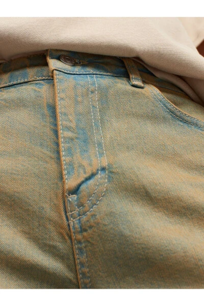 71403 Eskigan Denim To'g'ri Shimim - Tint - 16