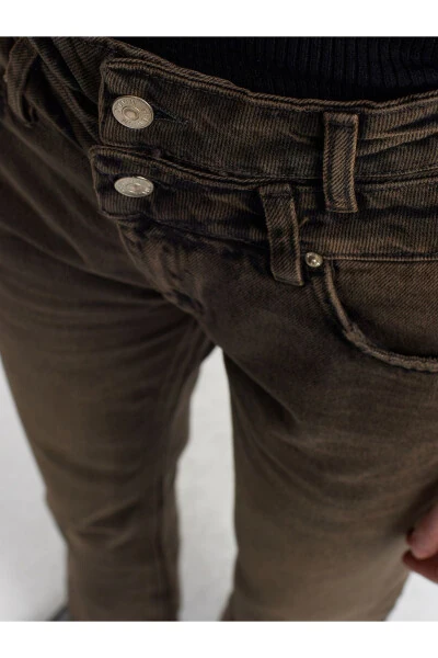 71407 Ikki kamarali to'g'ri denim shimlar - Qora - 7