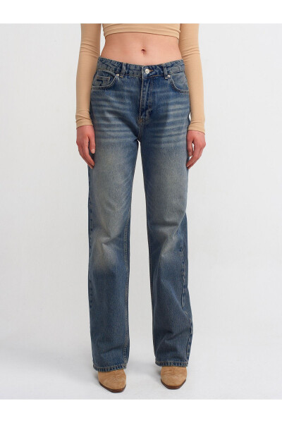 71417 Vintage Wide Leg Denim Pants - Tint - 9