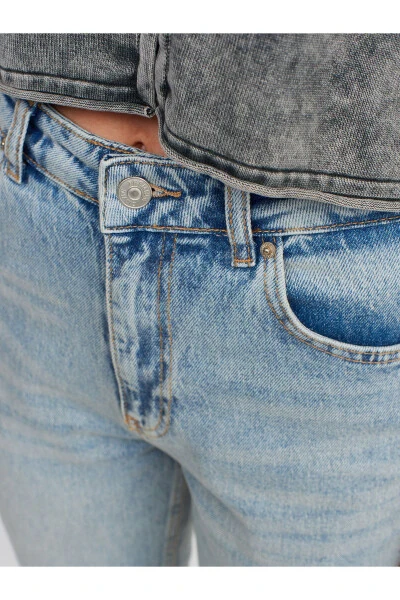 71419 Likralı Mom Denim Pantolon-tint - 4