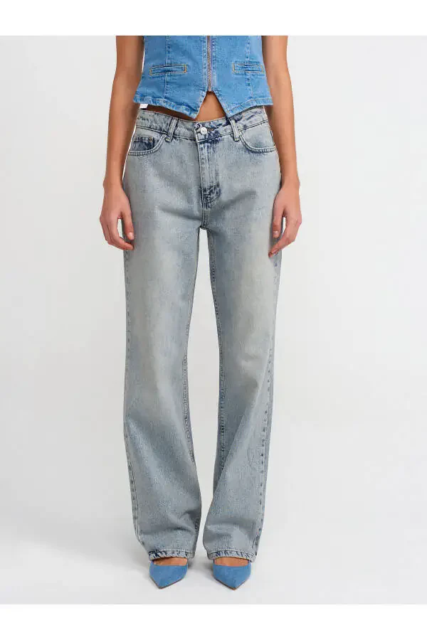 71426 Low Rise Snow Wash Denim Pants-Tint - 10