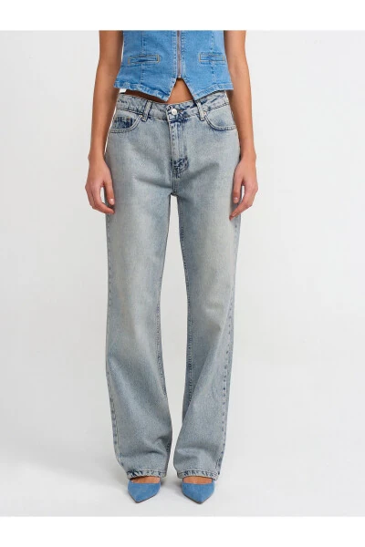 71426 Low Rise Snow Wash Denim Pants-Tint - 7