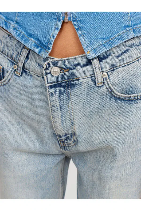 71426 Low Rise Snow Wash Denim Pants-Tint - 4