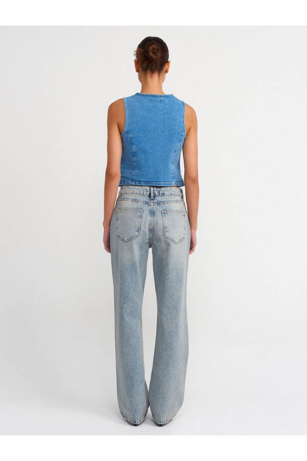71426 Low Rise Snow Wash Denim Pants-Tint - 2
