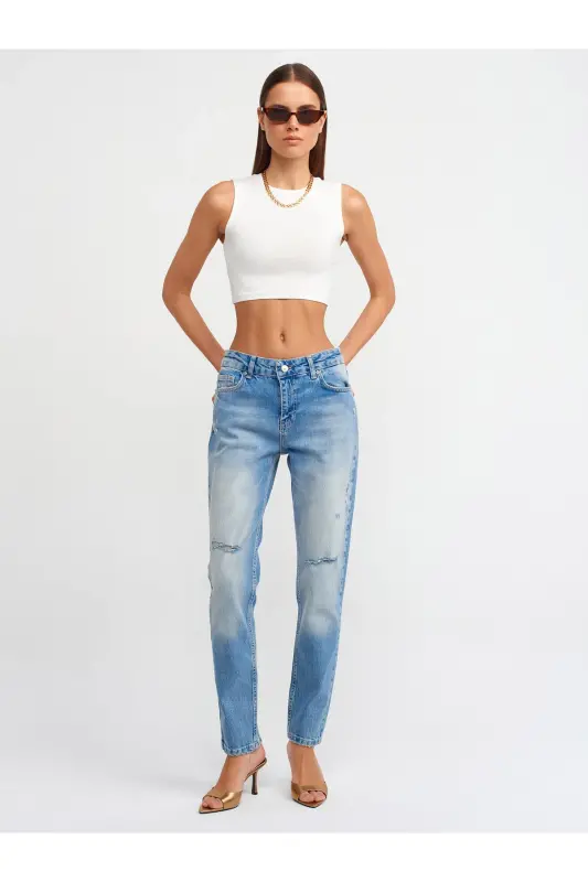 71440 Джинсы Comfort Likra Denim с низкой посадкой - синие - Синий - 1