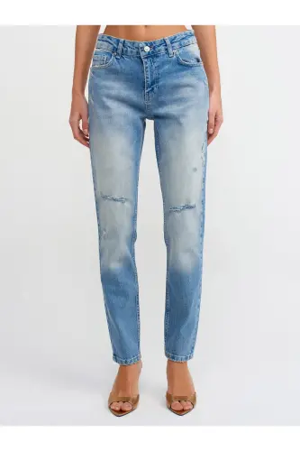 71440 Джинсы Comfort Likra Denim с низкой посадкой - синие - Синий - 3