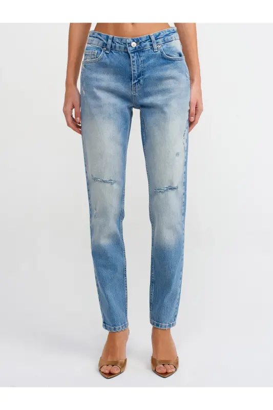 71440 Джинсы Comfort Likra Denim с низкой посадкой - синие - Синий - 3