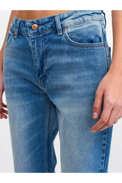 71440 Low Rise Comfort Lycra Denim Pants - Dark Blue - 11