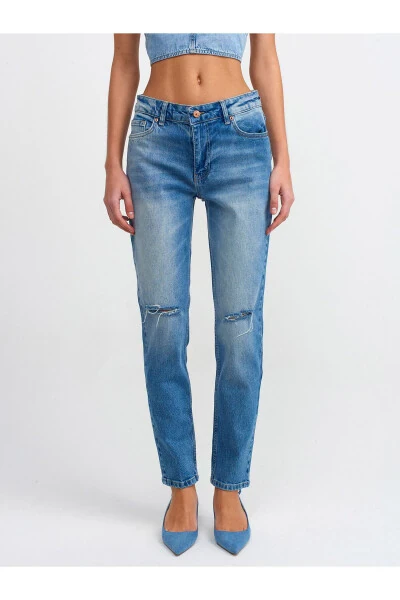 71440 Pastki bellik Comfort Likra Denim Shimim - Qorong'i Ko'k - 10