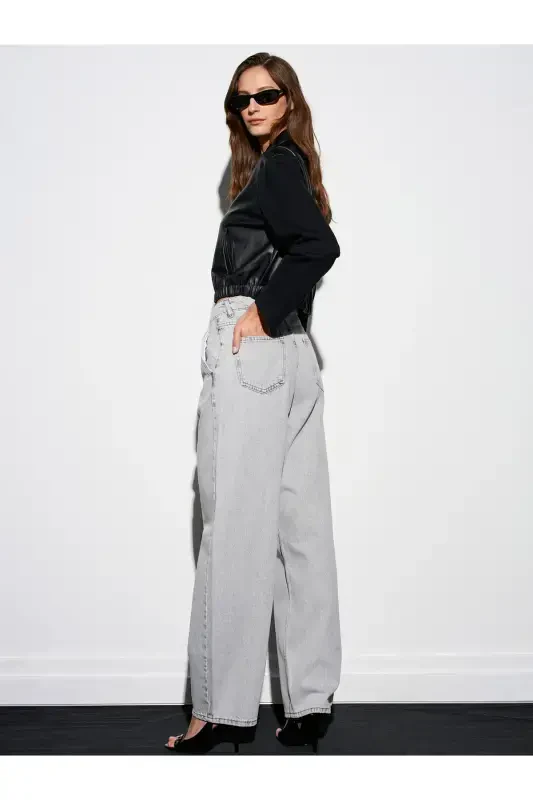 71450 Snow Wash Grey Skater Denim Pants - Grey - 2