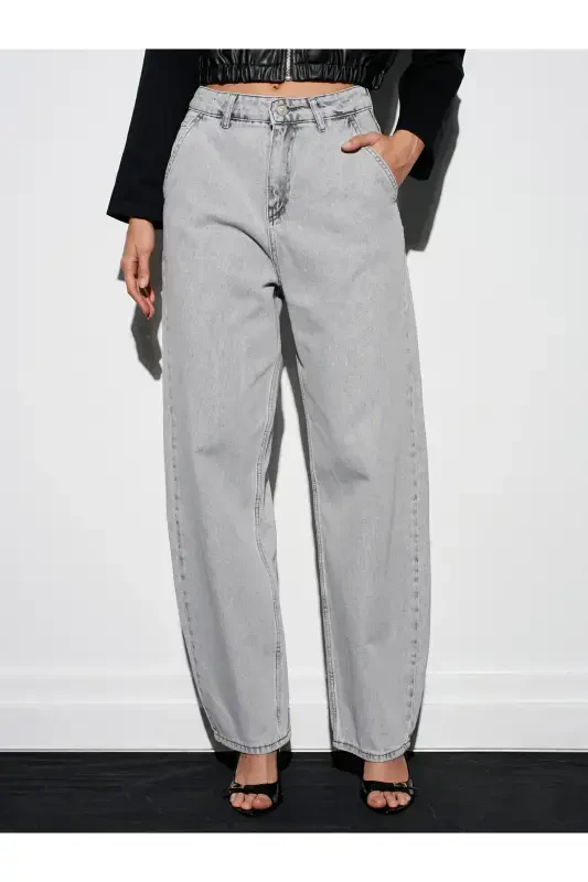 71450 Snow Wash Grey Skater Denim Pants - Grey - 5