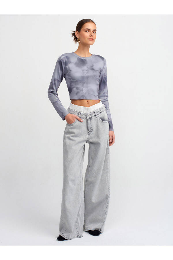 71451 Boxer Detail Grey Denim Pants-Grey - 13