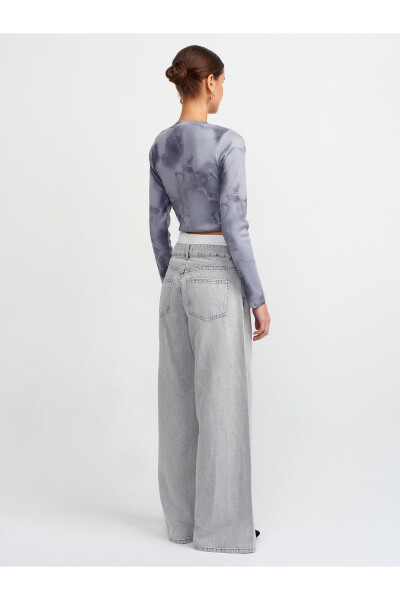 71451 Boxer Detail Grey Denim Pants-Grey - DILVIN (1)