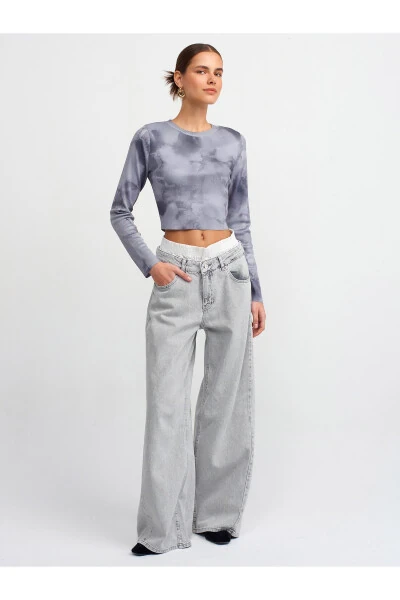 71451 Boxer Detaylı Gri Denim Pantolon-Gri - 13