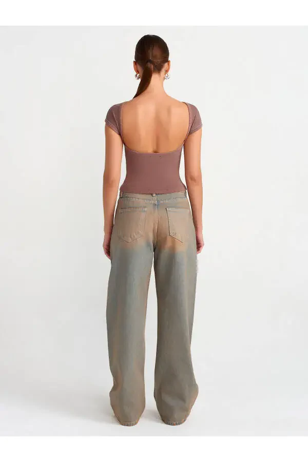 71464 Oldingi Panelli Keng Denim Shimim-Tint - 2