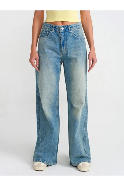 71477 File Wash Wide Denim Pants-Tint - 11