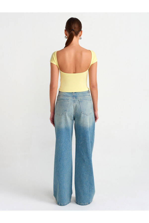 71477 File Wash Wide Denim Pants-Tint - 14