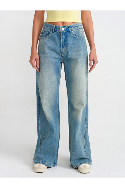 71477 File Wash Wide Denim Pants-Tint - 15