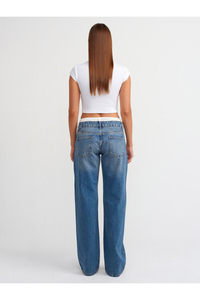 71494 Satin Boxer Detail Denim Pants - Blue - DILVIN (1)