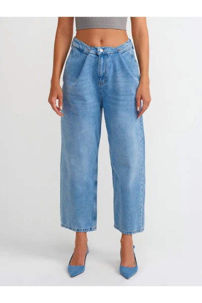 71495 Belbog'li sozlanadigan qisqa denim shimlar - ko'k - 7