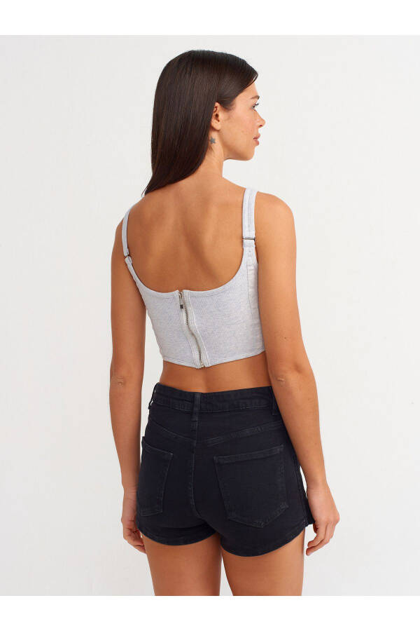 71508 Wrap Denim Shorts Skirt - Black - 8