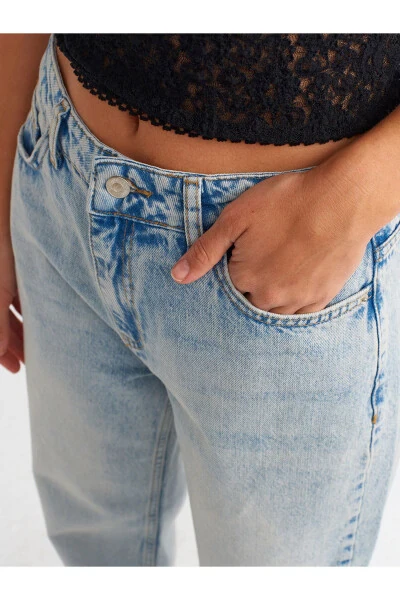 71512 Kar Yıkama Straight Denim Pantolon-Tint - 4