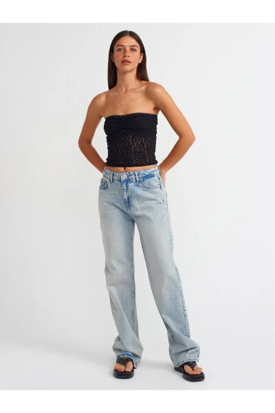 71512 Snow Wash Straight Denim Pants-Tint - 9