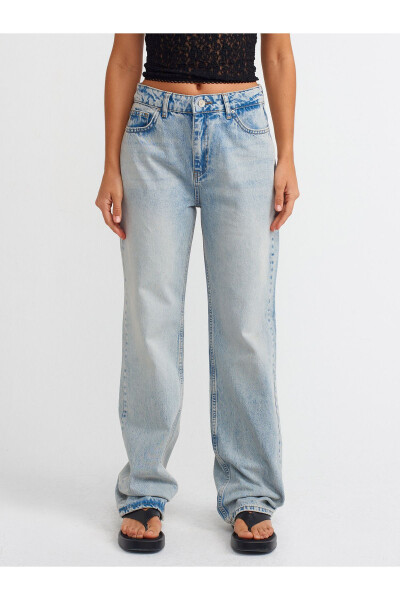 71512 Snow Wash Straight Denim Pants-Tint - 11